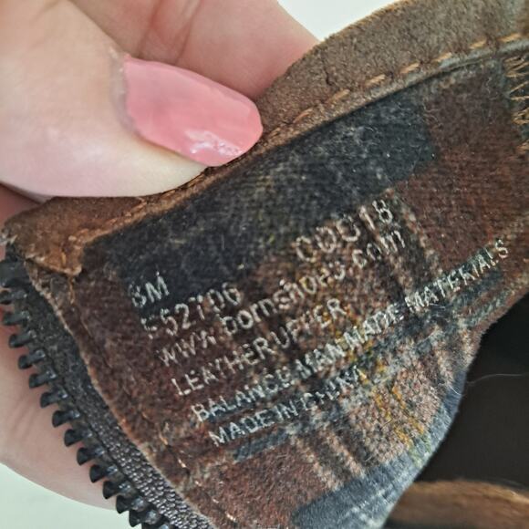 Western Slouchy Suede Cowboy Ankle Boots Born Sz 8 Brown Retro Rugged Distressed - Picture 5 of 8